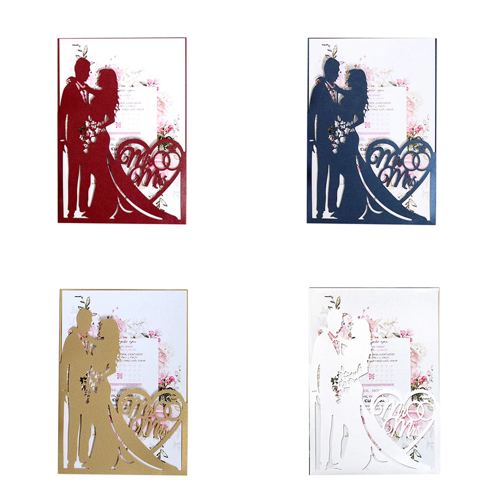 3D свадебные пригласительные открытки элегантный замок невесты и жениха сувениры