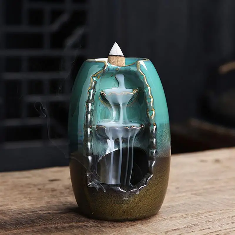 1 шт. ароматическая горелка из Celadon Glaze Backflow винтажная фарфоровая керамическая