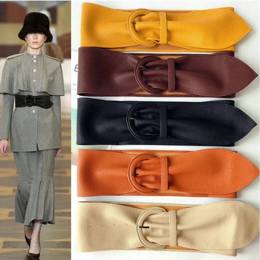 Длинный вельветовый пояс замшевый для платья Женский Круглый узел черный красно