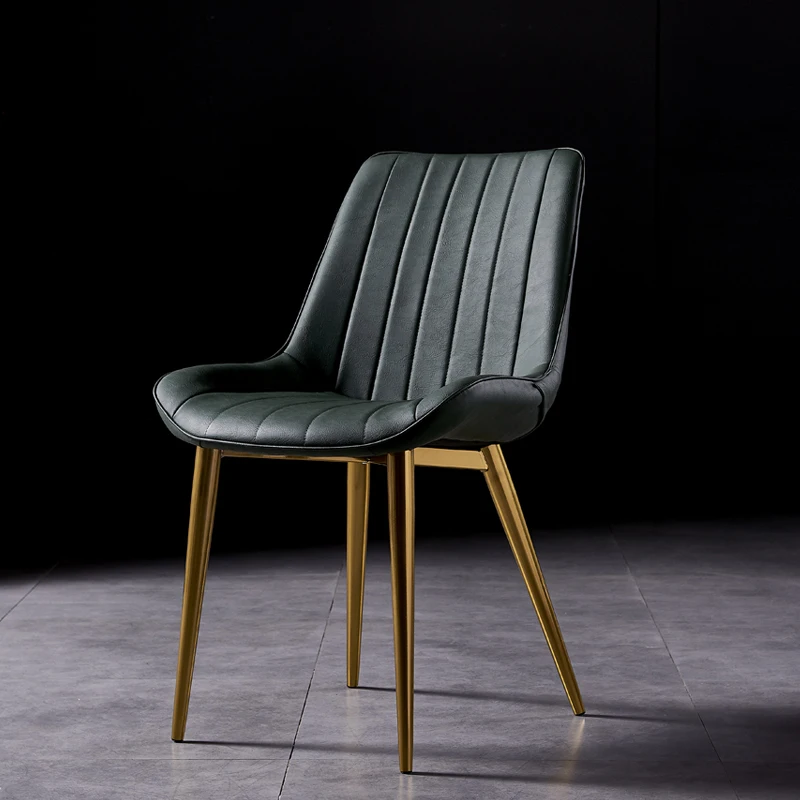 Скандинавский стол стул простой домашний кожаный обеденный Инс сетка красный