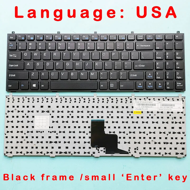 US клавиатура для Clevo W76 W760 W762 W765 P150 P150HM P170HM P151EM W150 W150HRM W150ER W170ER E713X M980NU M98NU