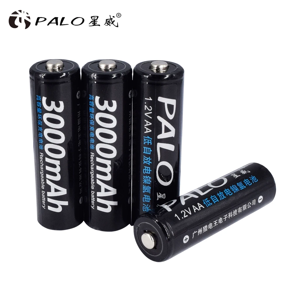 PALO 2a AA Аккумуляторная батарея NiMH 1 2 V 3000mAh Aa аккумуляторные батареи для игрушечной