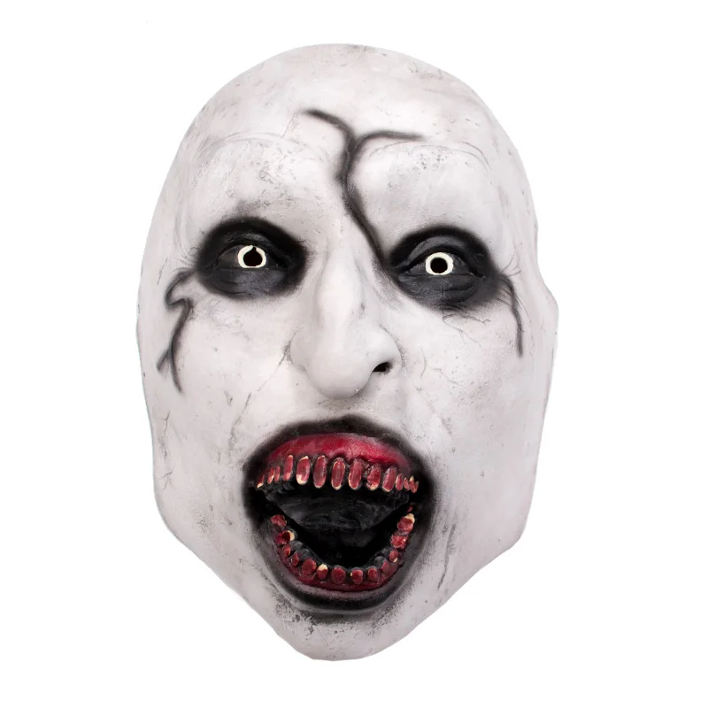 only mask Маска монашки на Хэллоуин, страшная маска, косплей, страшные латексные маски с платком на голову, реквизит для украшения вечеринки на Хэллоуин - Цвет: only mask