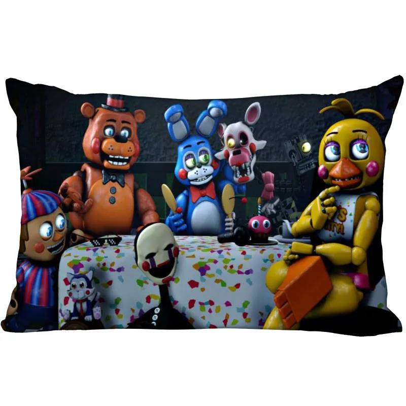 

Five Nights at Freddy's Pillow Cover Bedroom Home Office Decorative Pillowcase Rectangle Zipper Pillow cases Satin Soft No Fade