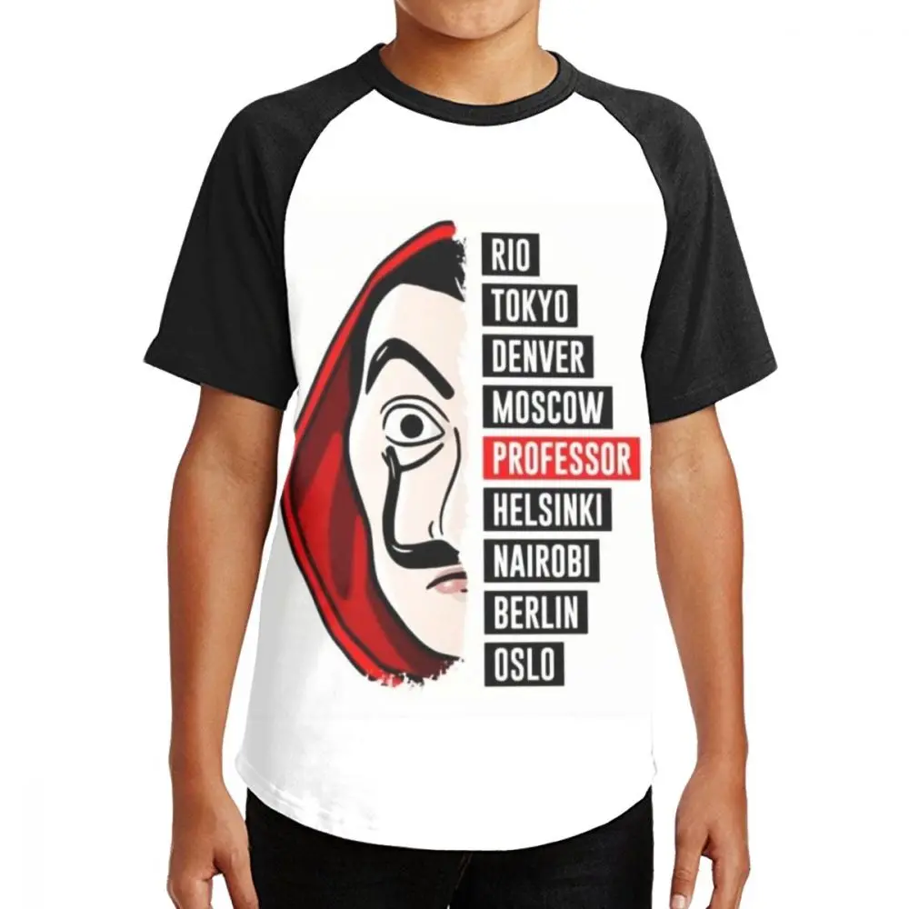 

The House of Paper New Money Heist teen-agers La Casa De Papel Tshirt Funny Top Tee Fashion Junior Short Sleeve T-Shirt