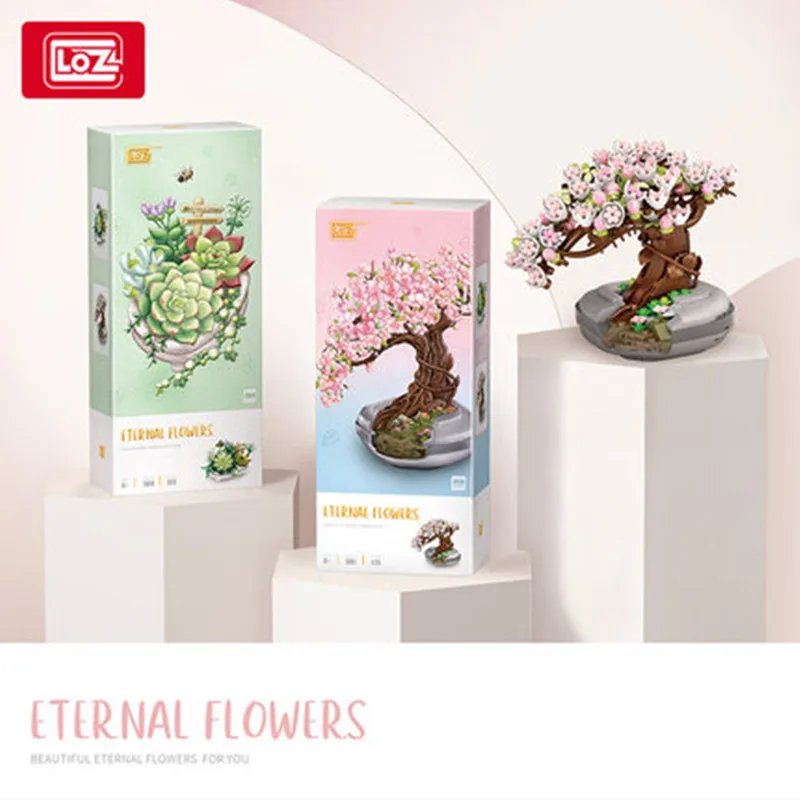 Loz Flower Diy Decoration Block Diamond Model Building Blocks Toys Christmas Quiz Gift Toys For Children 1661 1662 images - 6