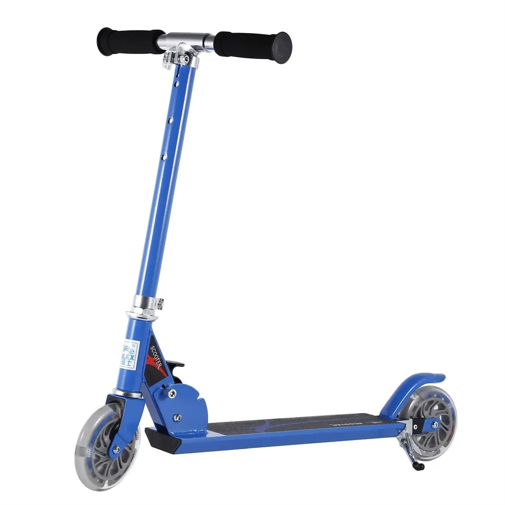 

On Big Sale! Aluminum Alloy Foldable Scooter 2 PU Wheels for Children (not electric) Adjustable Height Children Toy Only Blue