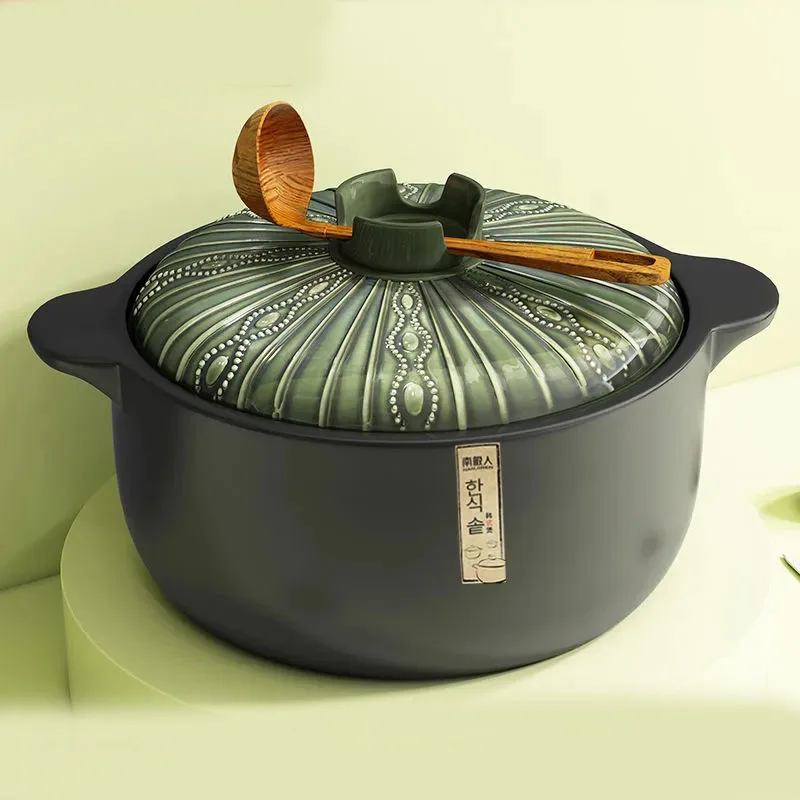 

Casserole Soup Pot Gas Household Open Flame High Temperature Crock Pot Large Capacity Ceramic Porridge Casserole Stew Pot