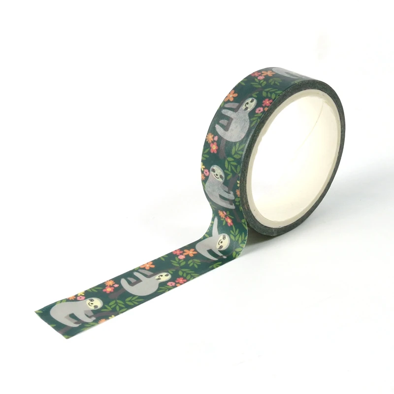 NEW 1X Cute Washi Tape Animal Sloth Design for DIY Planner Scrapbooking Decorative Masking Tapes School Office Supplies | Канцтовары для