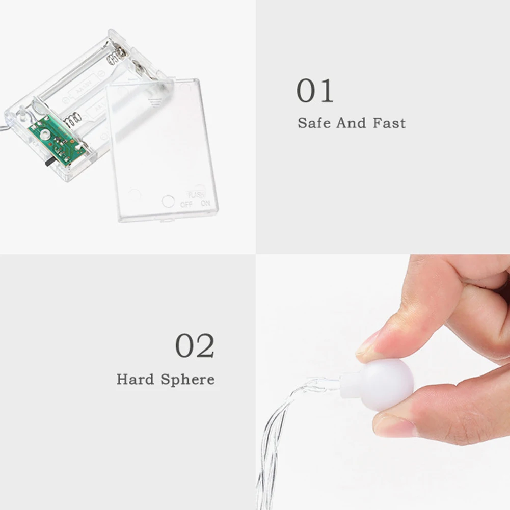 Гирлянда уличная с 60 светодиосветодиодный водонепроницаемый шнурок круглыми