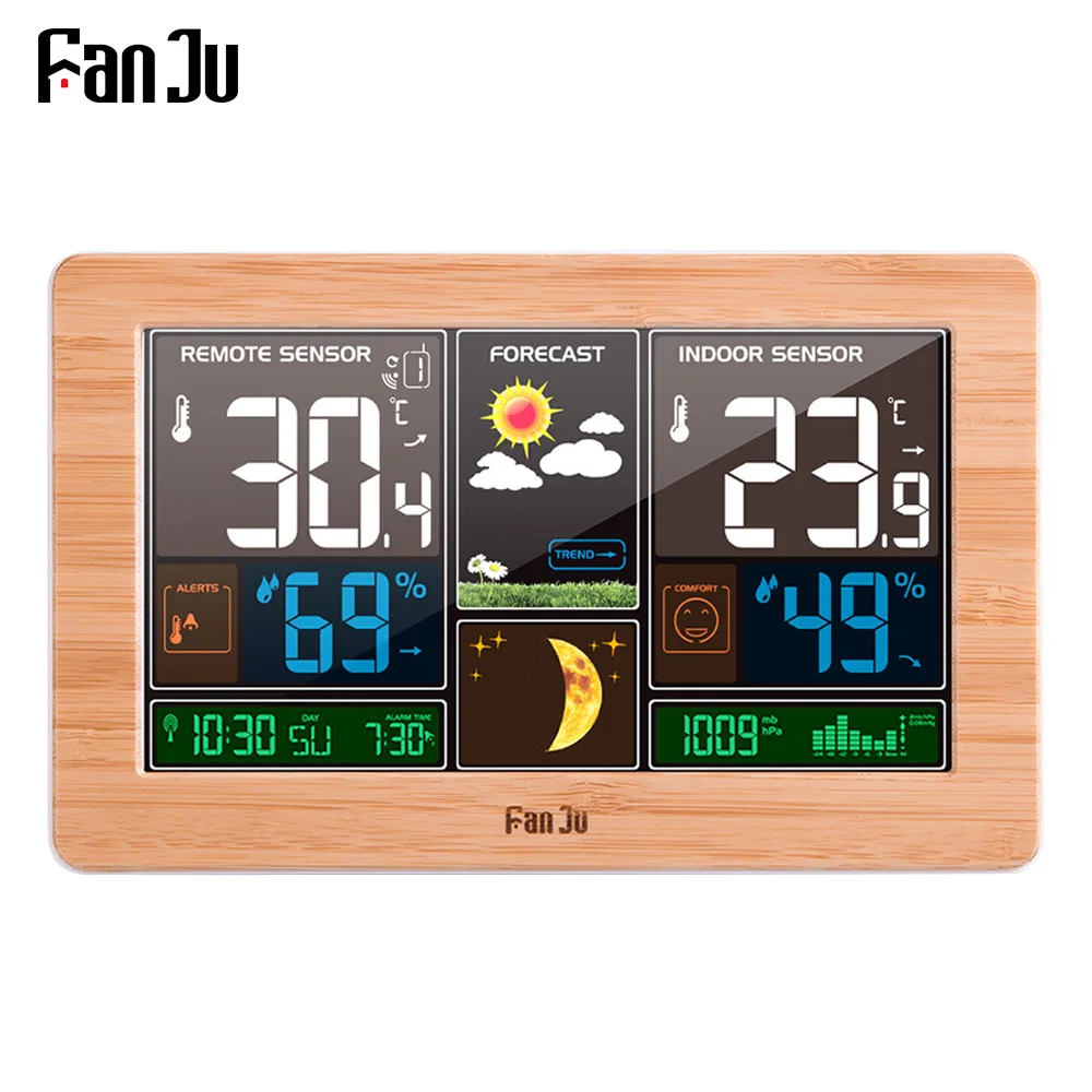 Цифровой будильник Погодная станция настенные наружные часы температуры и