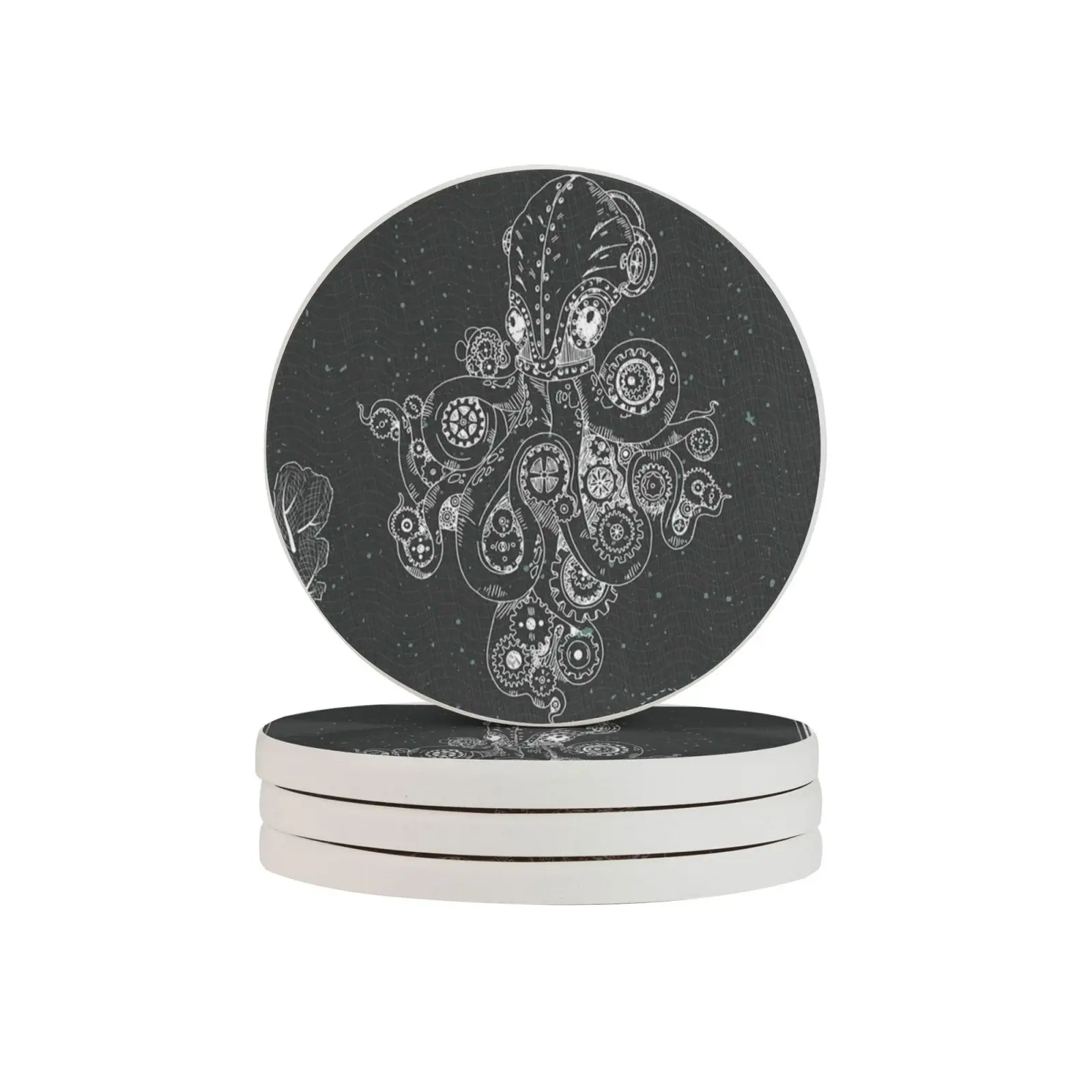 

Diatom Mud Stand for Dishes Set of 4 Coasters Mats Pads Kitchen Accessories Table Art Nordic Style Drink Coaster Decoration Bar