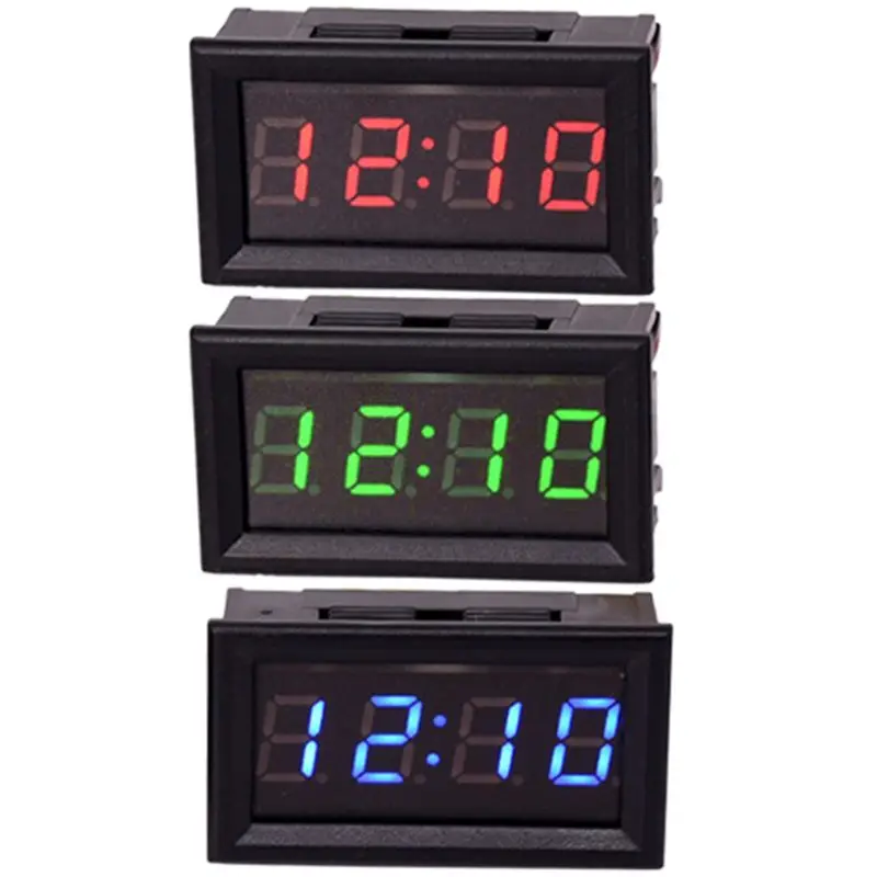 

Morningmo LED DIY Vehicle Electronic Clock KIT Car Motorcycle Timer LED Digital Display Power-off Memory Function DC4.5-30V Red