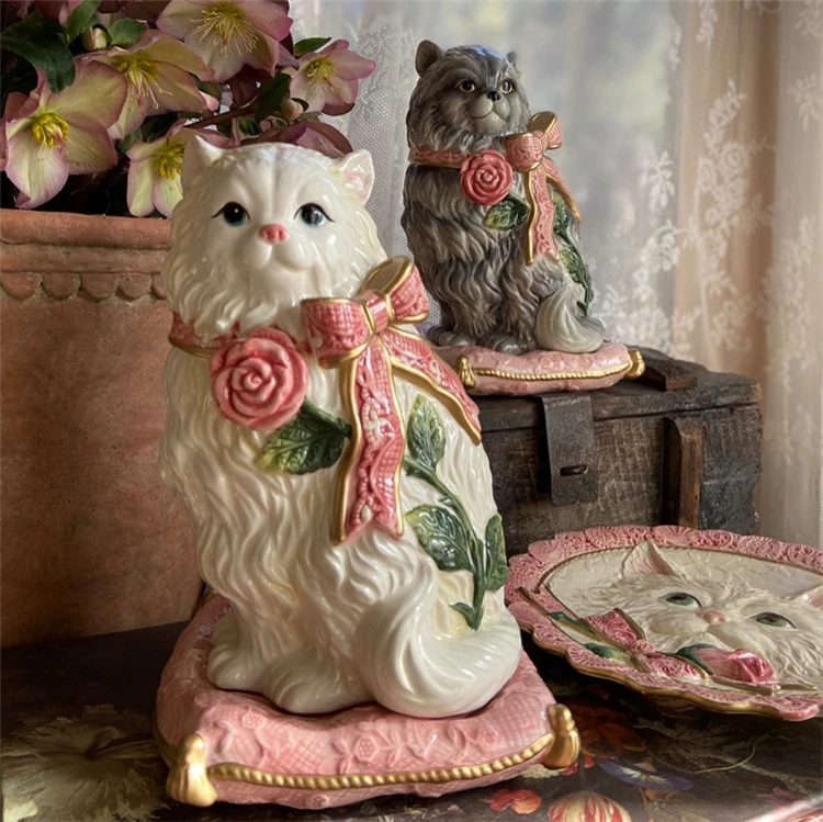 

Домашнее мягкое украшение в сборе, искусственная роспись, керамические животные, украшения для гостиной, подарок