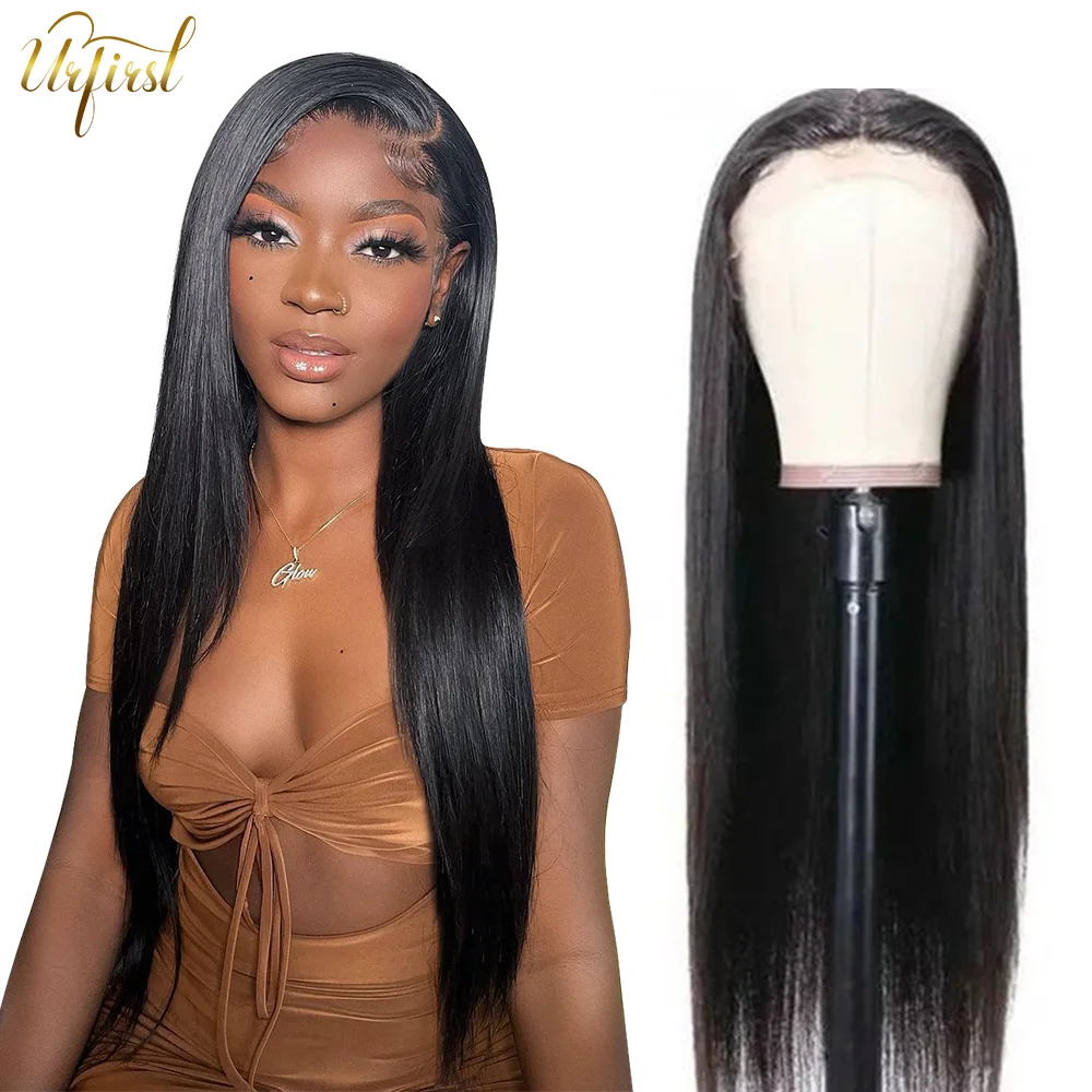 Urfirst Straight Lace Front Wig Bone Straight Human Hair Wigs for Women 13x2 Lace Frontal Wig Pre Plucked Lace Wigs
