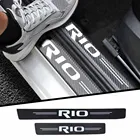 4 шт. автомобильные наклейки на порог из углеродного волокна для KIA RIO K2 K3 2 3 2010-2017 аксессуары