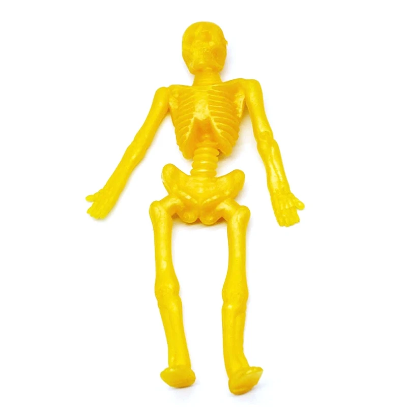 

100Pcs Stretchy Skeletons Toys 8 Glitter Color Sensory Bendable Toys Party Favors for Kids Halloween Birthday Gift