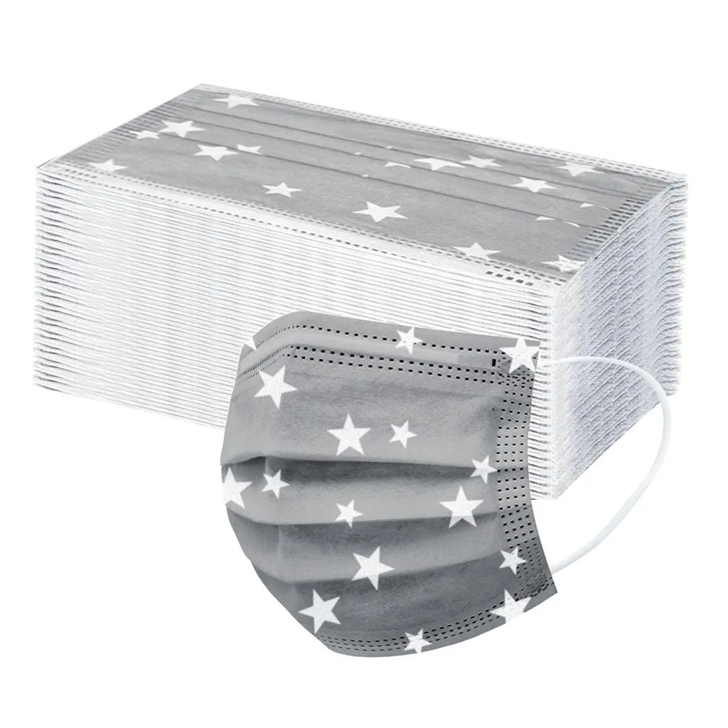 50 шт. маски для лица детей одноразовая маска с модным узором защиты Mascherine дышащая