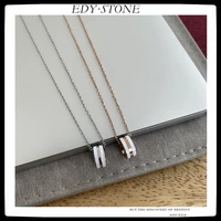 edy new fashion titanium steel couple silver rose gold wild punk original dw necklace clavicle chain female necklace jewelry