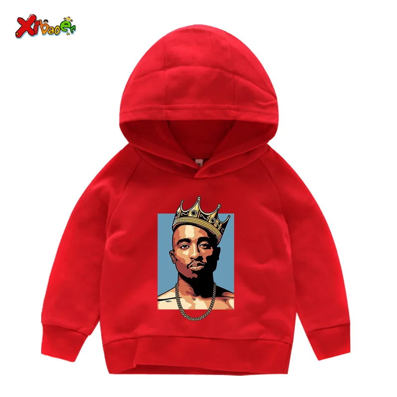 Толстовки с капюшоном для мальчиков свитшоты в стиле хип-хоп футболка принтом Swag