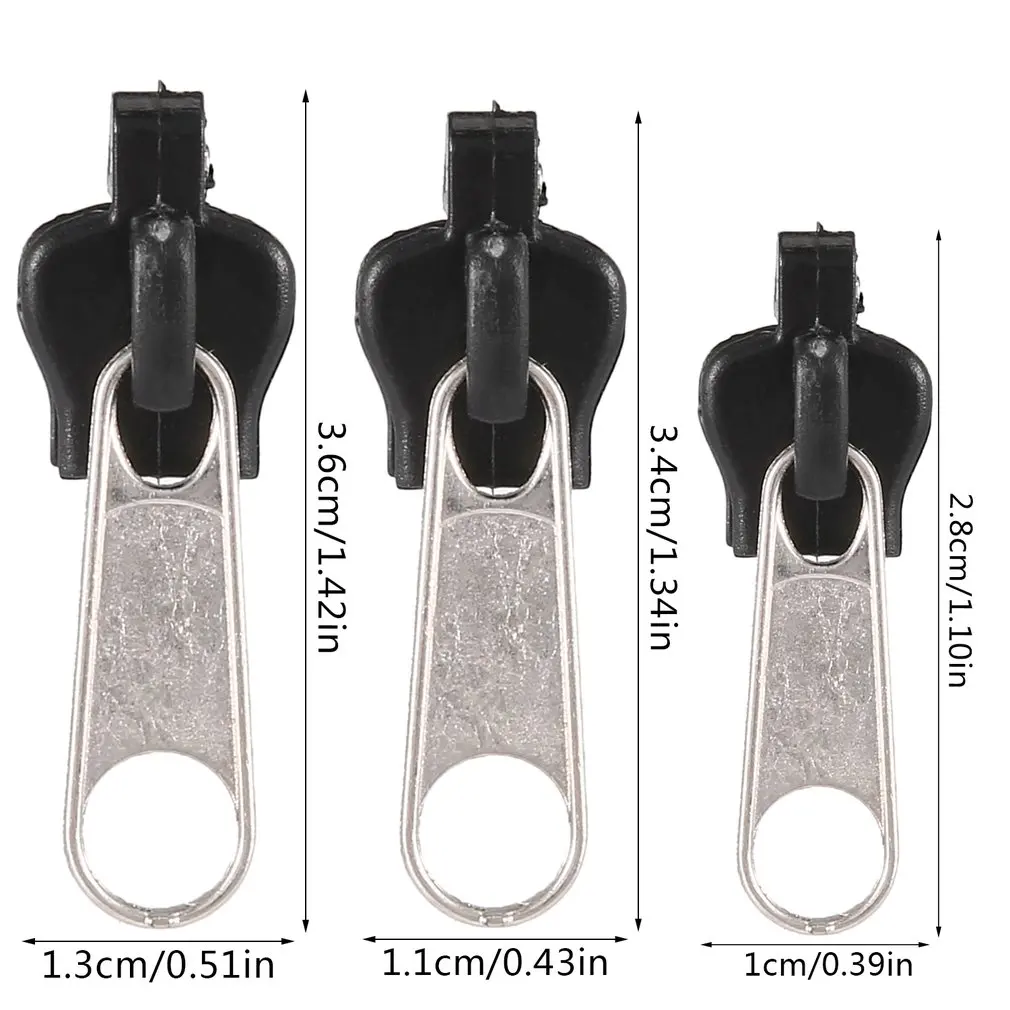 

Universal Zip Head Tools Repair Replacement Kit 6 Pieces Plastic Zipper Fixer Replacement accessories