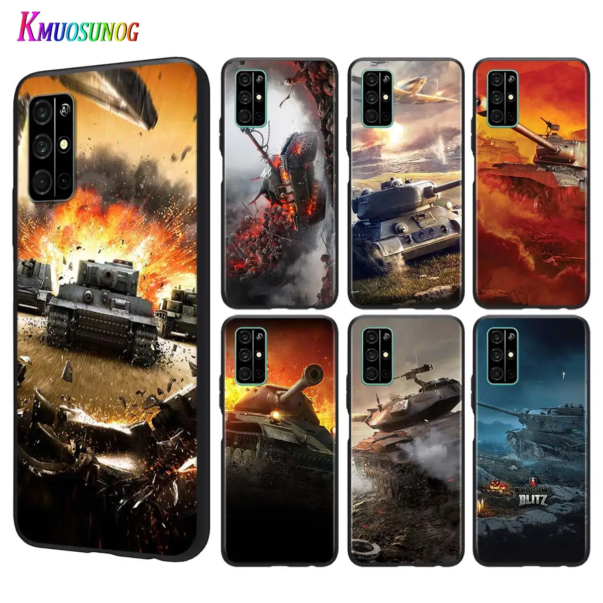 

Silicone Black Cover World Of Tanks for Huawei Honor 9A 9C 9S 9X Lite 10 10i 20 V20 20S 30 Pro Lite Phone Case