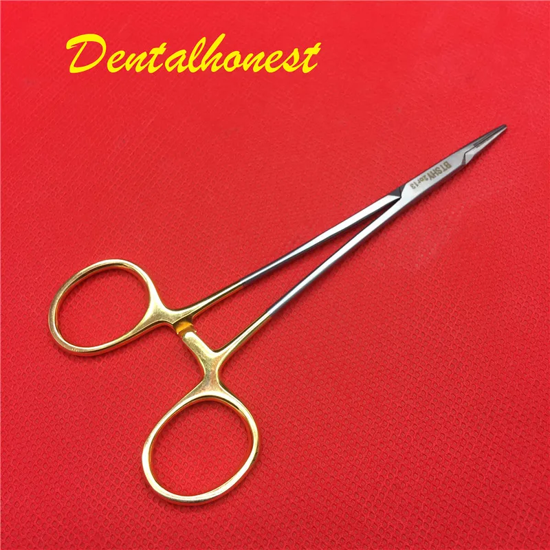 

12.5cm Needle holder stainless steel Cosmetic and plastic surgery instruments and tools Aureate handle