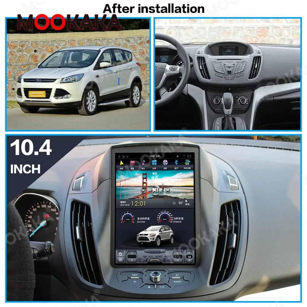 

4+64G Tesla Screen For 2013 2014 2015 2016 2017 2018 2019 Ford KUGA Android 9 Unit Car Multimedia Player GPS Audio Radio Stereo