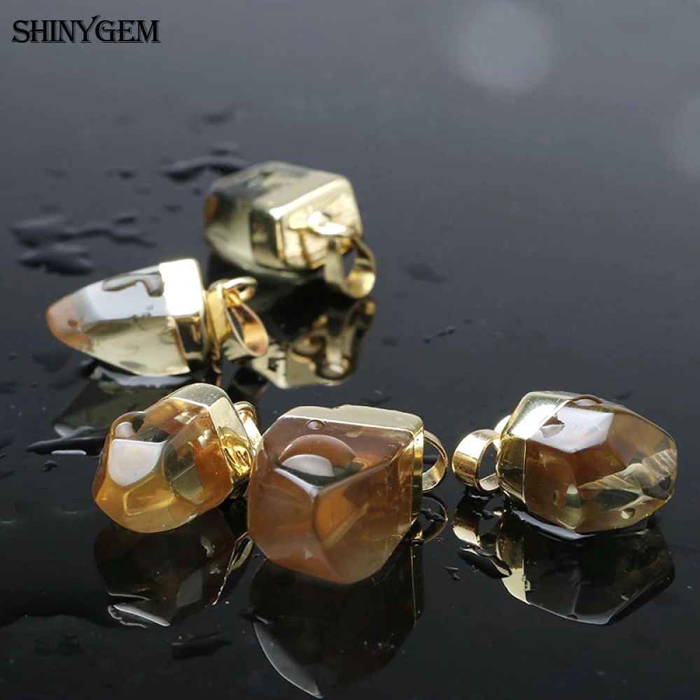 ShinyGem Необычные желтые бриллианты подвеска из чистого прозрачного желтого
