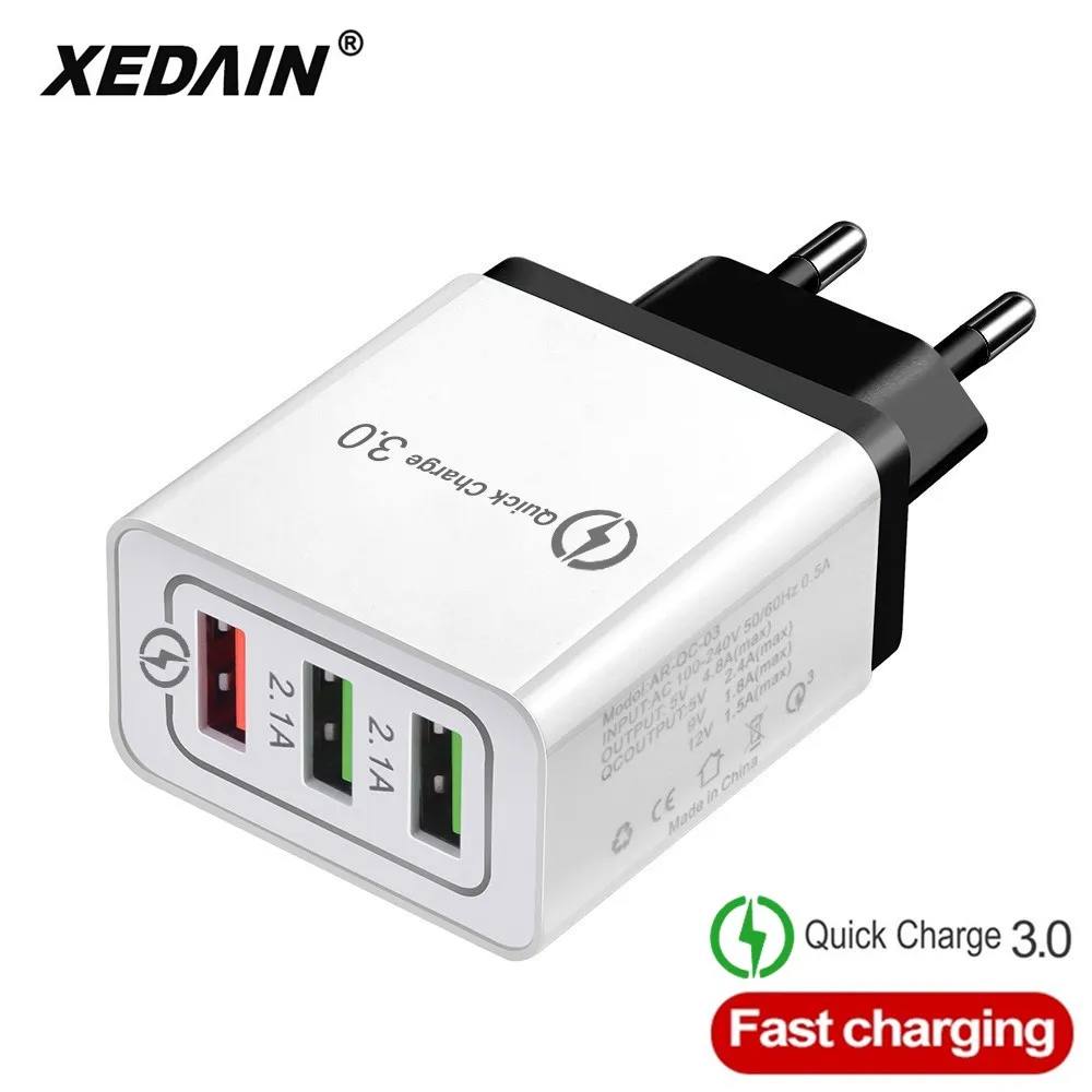 Быстрое зарядное устройство Usb зарядное устройство Quick Charge 3,0 EU/US зарядное устройство для телефона настенное зарядное устройство для Apple iphone X samsung huawei Xiaomi зарядное устройство