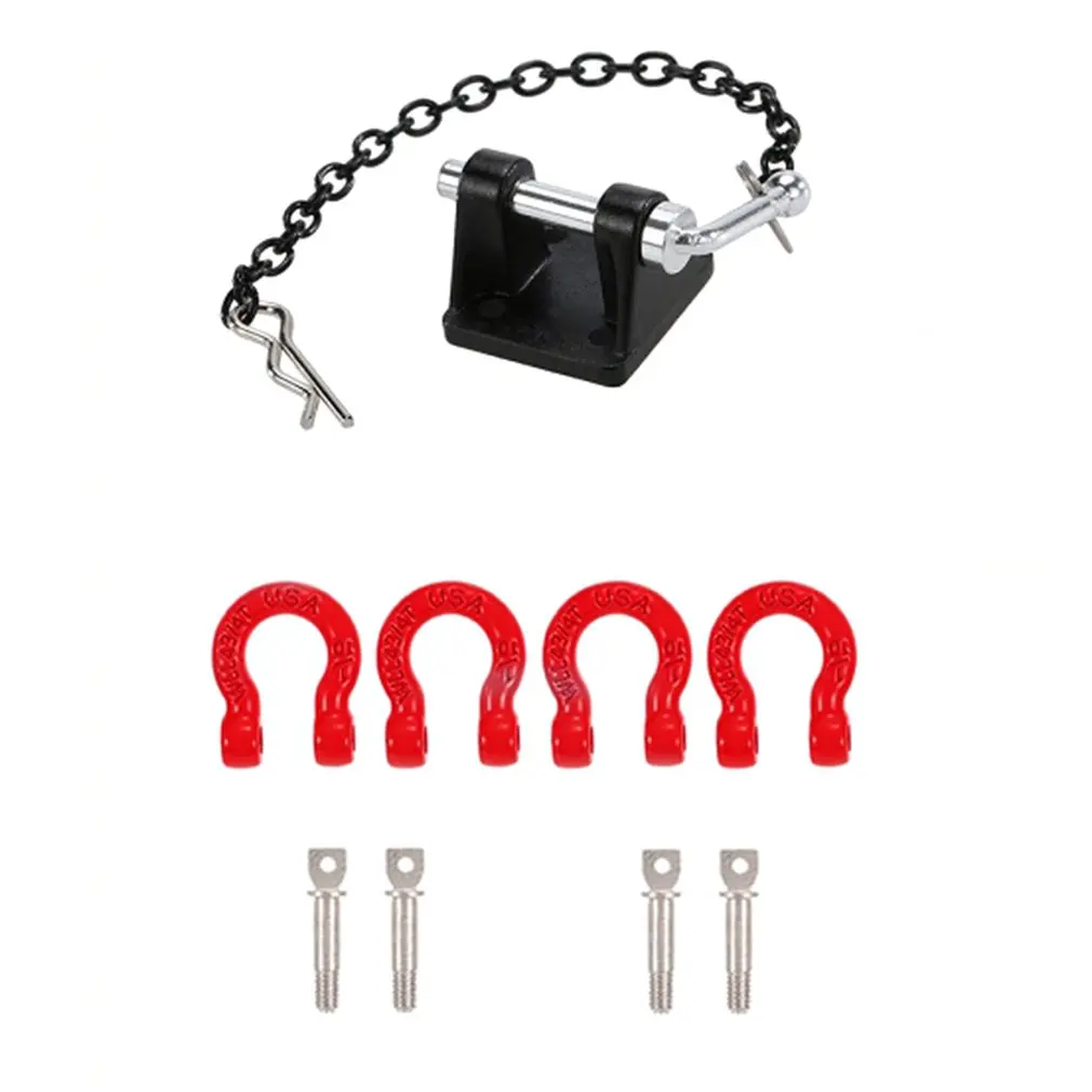 

Metal Accessories Climbing Car Trailer + Front/Rear Bumper Hook Tow Hook Rescue Hook Suitable For 1/10 RC Tracked Vehicle