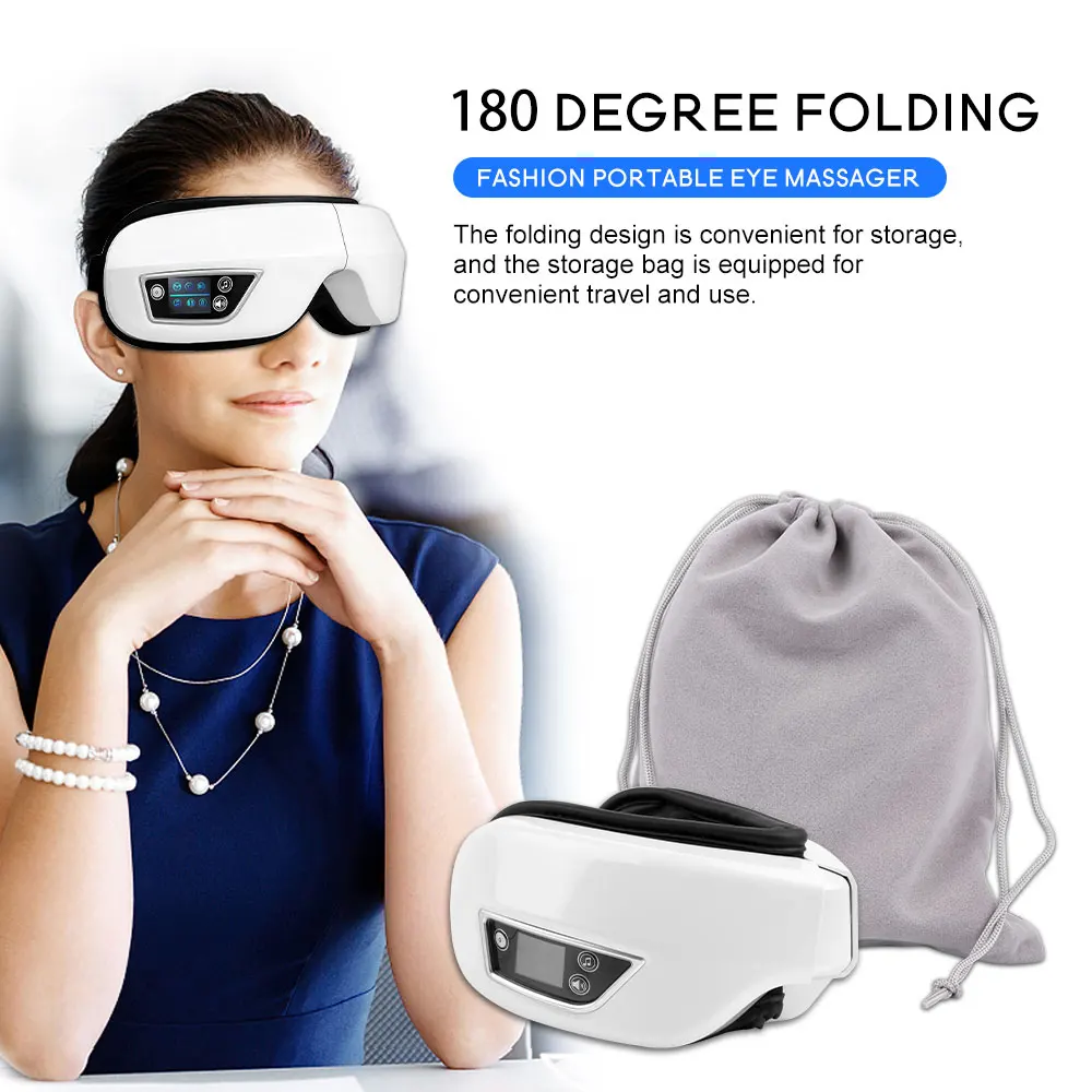 

Vibration Eye Massager Pressure Therapy Eye Care Beauty Instrument Fatigue Relieve Hot Compress Massager Bluetooth Eyes Massager