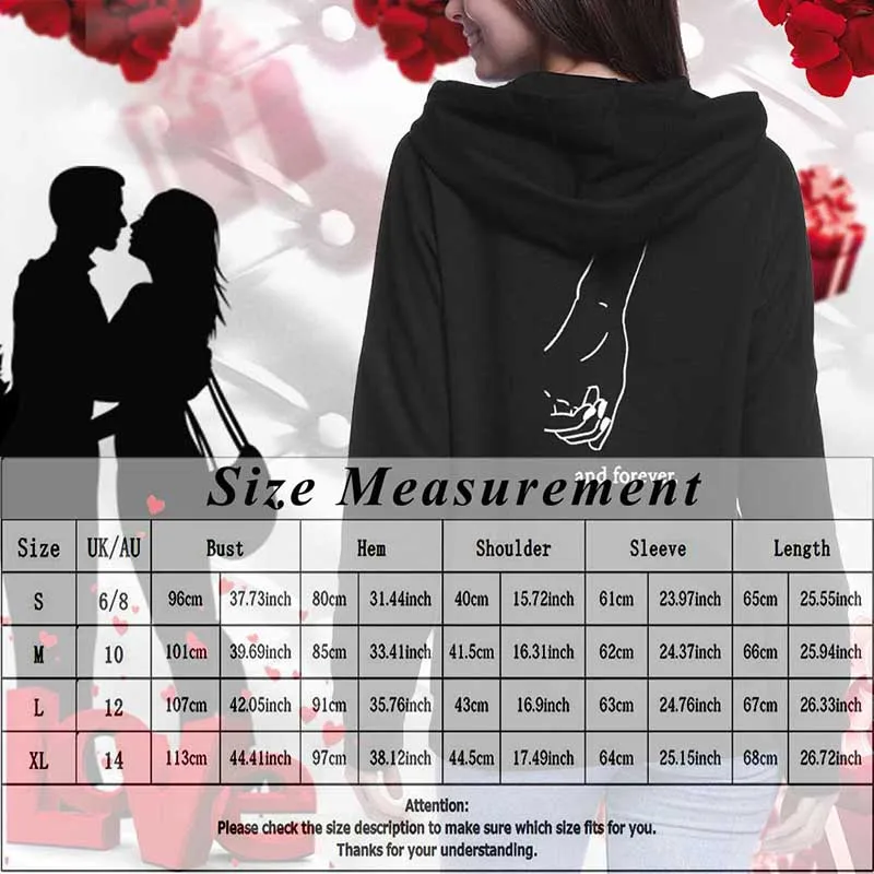 Парные толстовки Повседневное пуловеры подарок рука об руку во всех случаях пара