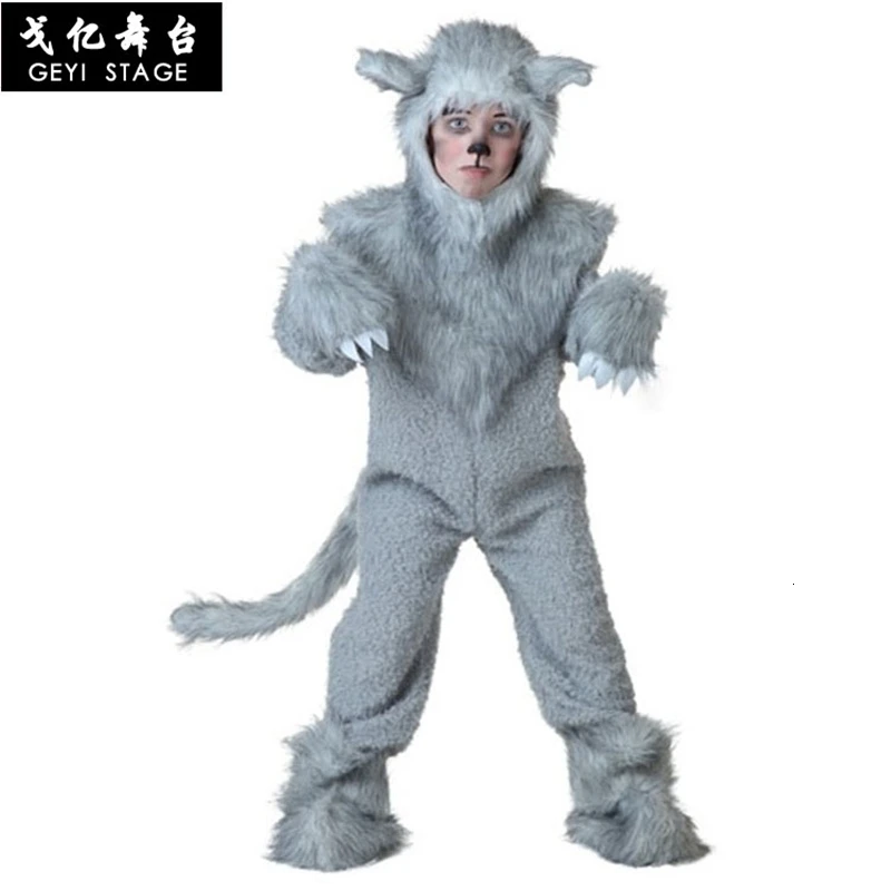 Волк дерево Аниме kigurumi для взрослых Женская утепленная зимняя животных фланель