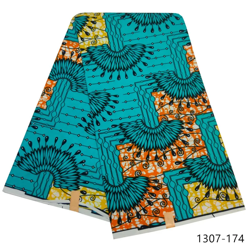 Latest Ankara Wax Fabric Guaranteed Real Wax 6yard/lot High Quality African Fabric Print For Sewing Dress 1307