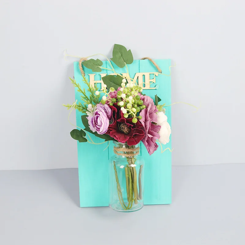 

Artificial Flower Roses Fake Flower Garden Decoration Wall Hanging Rose home decor accessories Wedding Decorative Flowers Wreath