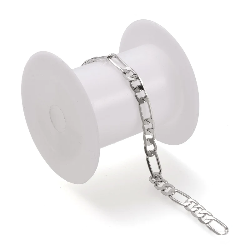 5m/roll 5.5mm wide Brass Curb Chains Figaro Chains Soldered Link Chain for Jewelry Making DIY Bracelet Necklace Accessories