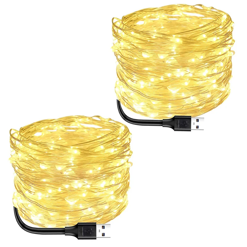 

Светодиодная гирлянда с USB, светодиодные фонари, уличное свадебное украшение, садовое освещение, уличные рождественские огни, украшения, ск...