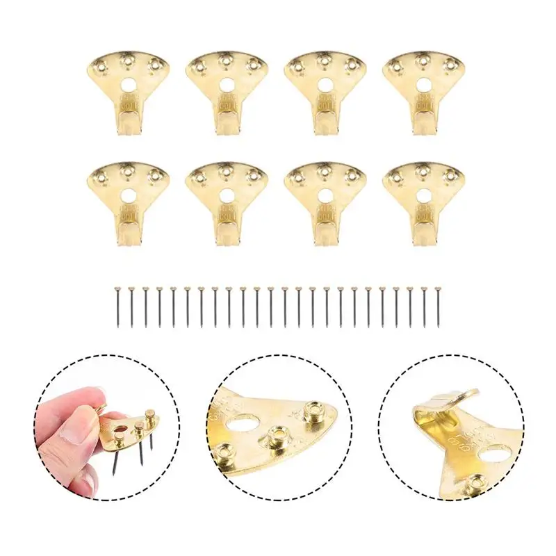 

12pcs Heavy Duty Multi-function Practical Metal Hooks Picture Hangers Photo Frame Hooks