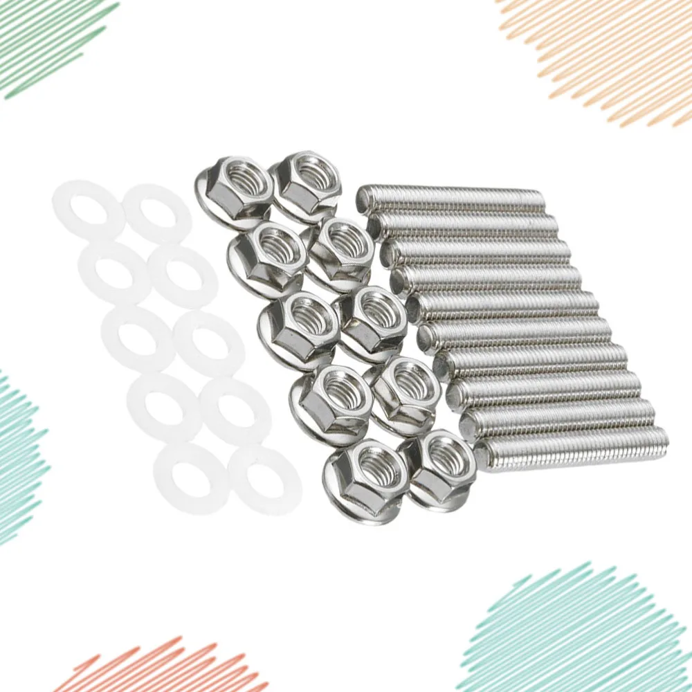 30pcs Exhaust Manifold Stud Silver Prime Stainless Steel Durable Professional Nuts Studs for Vehicle | Автомобили и мотоциклы