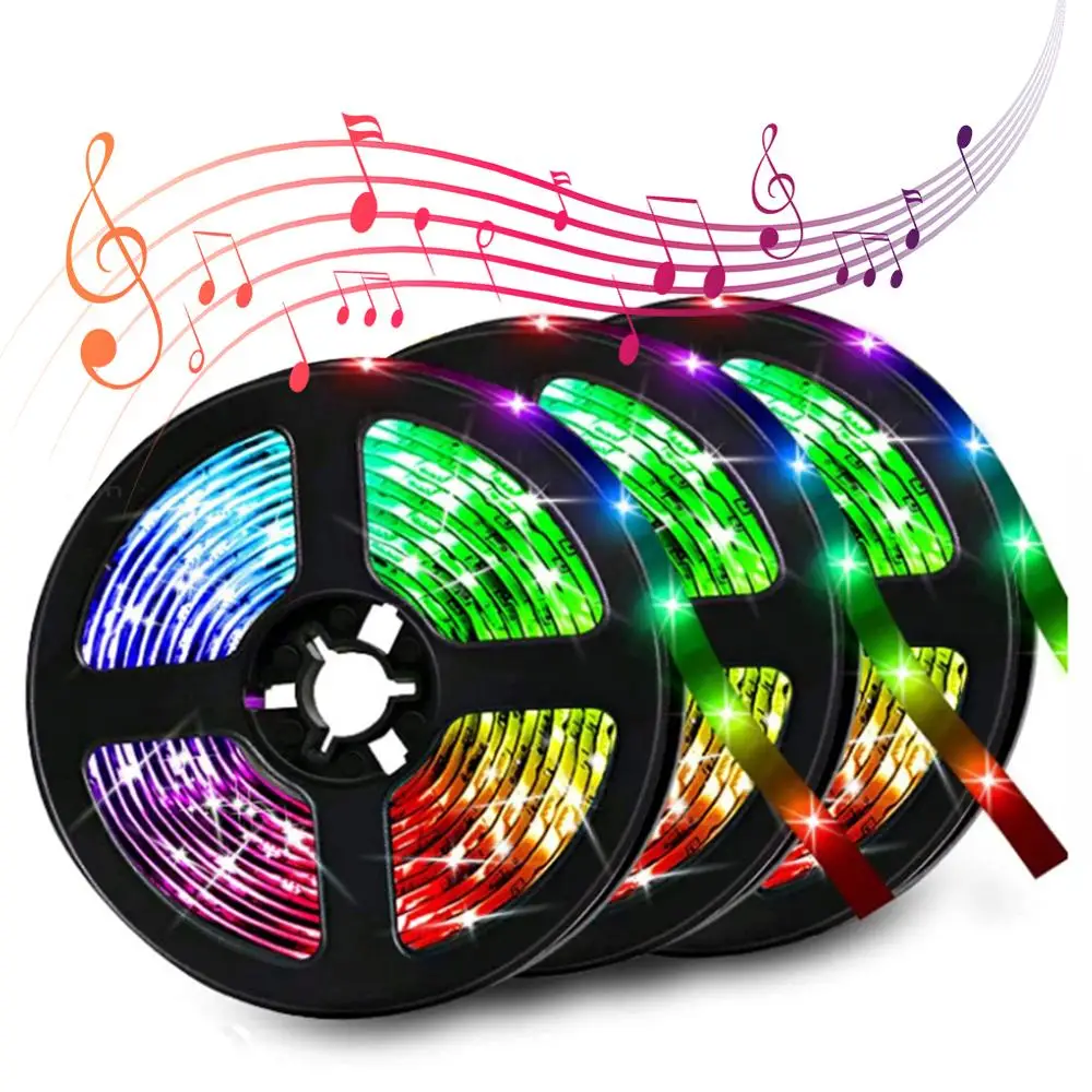 

Ленсветильник светодиодная RGB 5050, 3 рулона, 5 м, меняющая цвет