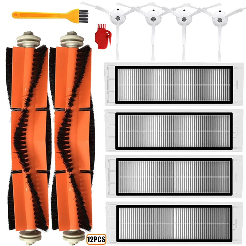 

free shipping HEPA Filter Side Brush Main Brush Xiaomi 1s MI Robot Vacuum 2 Roborock S50 S51 S5 Vacuum Cleaner Parts Accessories