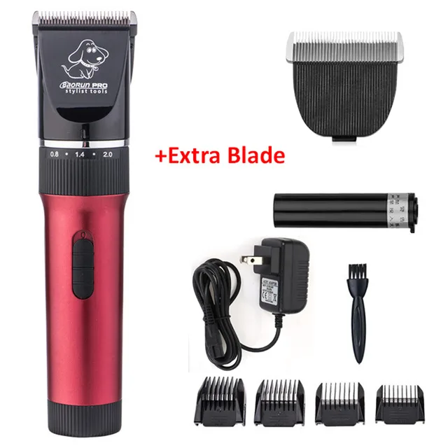 Red add Blade head BaoRun P6 электрический триммер для собак машинка для стрижки резак лезвие ножниц головка перезаряжаемая машинка для стрижки кошек и собак бритва стрижка для домашних животных EU - Цвет: Red add Blade head