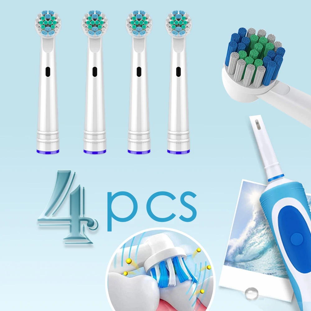 

4 PCS oral b nozzles Toothbrush heads for Replacement electric toothbrush heads recambio cepillo oral-b cross action 5