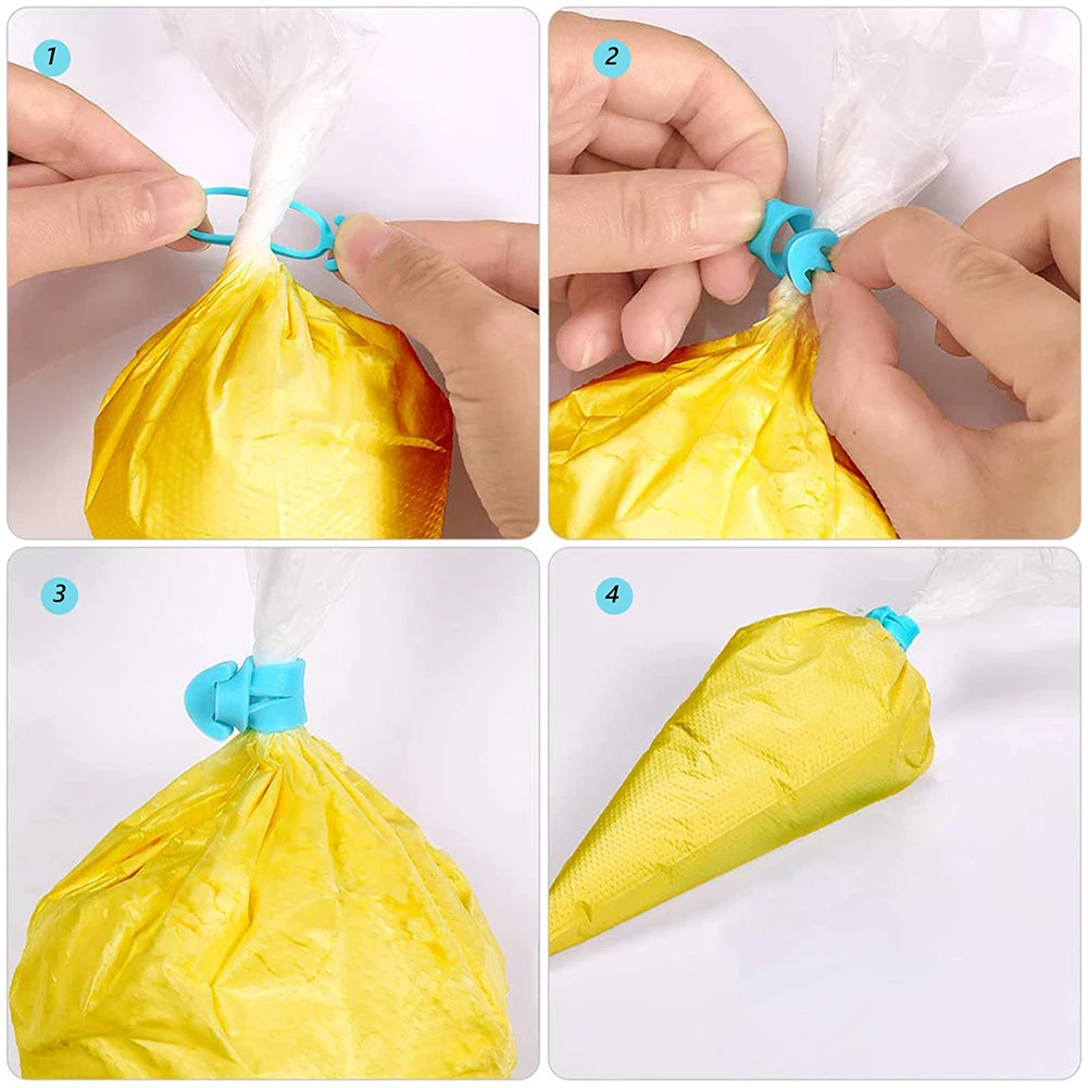 

100Pcs Pastry Bag Ties,Piping Bag Ties Reusable Baking Silicone Cake Decorating Bag Ties for Baking Cupcakes Cookies Cake Tools