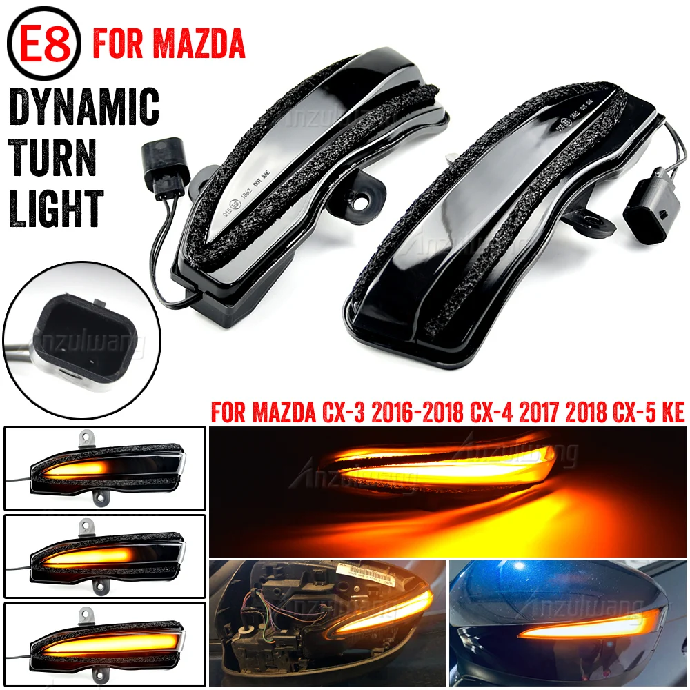 

LED Dynamic Turn Signal Light Flowing Water Blinker Flashing Light For Mazda CX-3 CX3 2016-2018 CX-4 CX4 CX-5 CX5 KE 2016