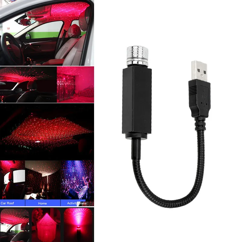 USB звездный проектор ночник на крыше автомобиля атмосферная лампа для дома