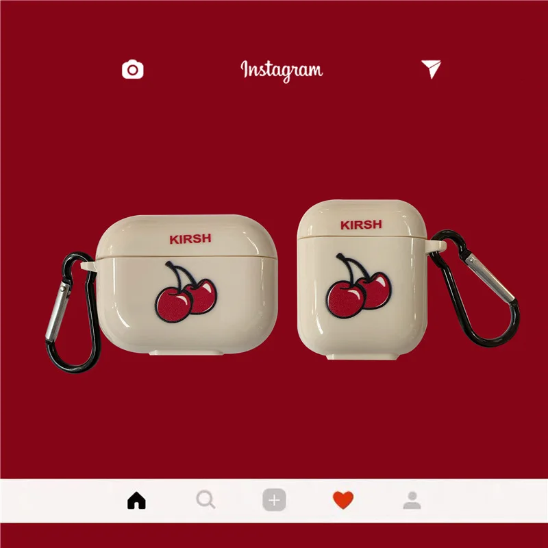 

Новый случай для Airpods 2 Pro Чехол Мультяшные милые беспроводные наушники Cherry для Airpod чехол 3D защитные наушники гарнитура сумка