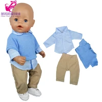 43 cm baby doll costumes pullover shirt blouse suitable for 18 inch boy doll clothes