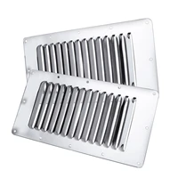 a pair 23 0cm11 50cm louvred stainless steel square air vent grille metal wall ventilation